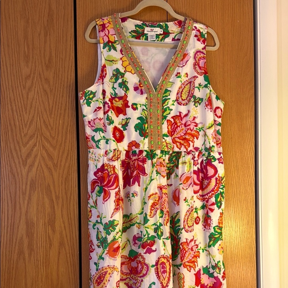 Vineyard Vines Floral Midi Dress - beautiful Multicolor in excellent condition